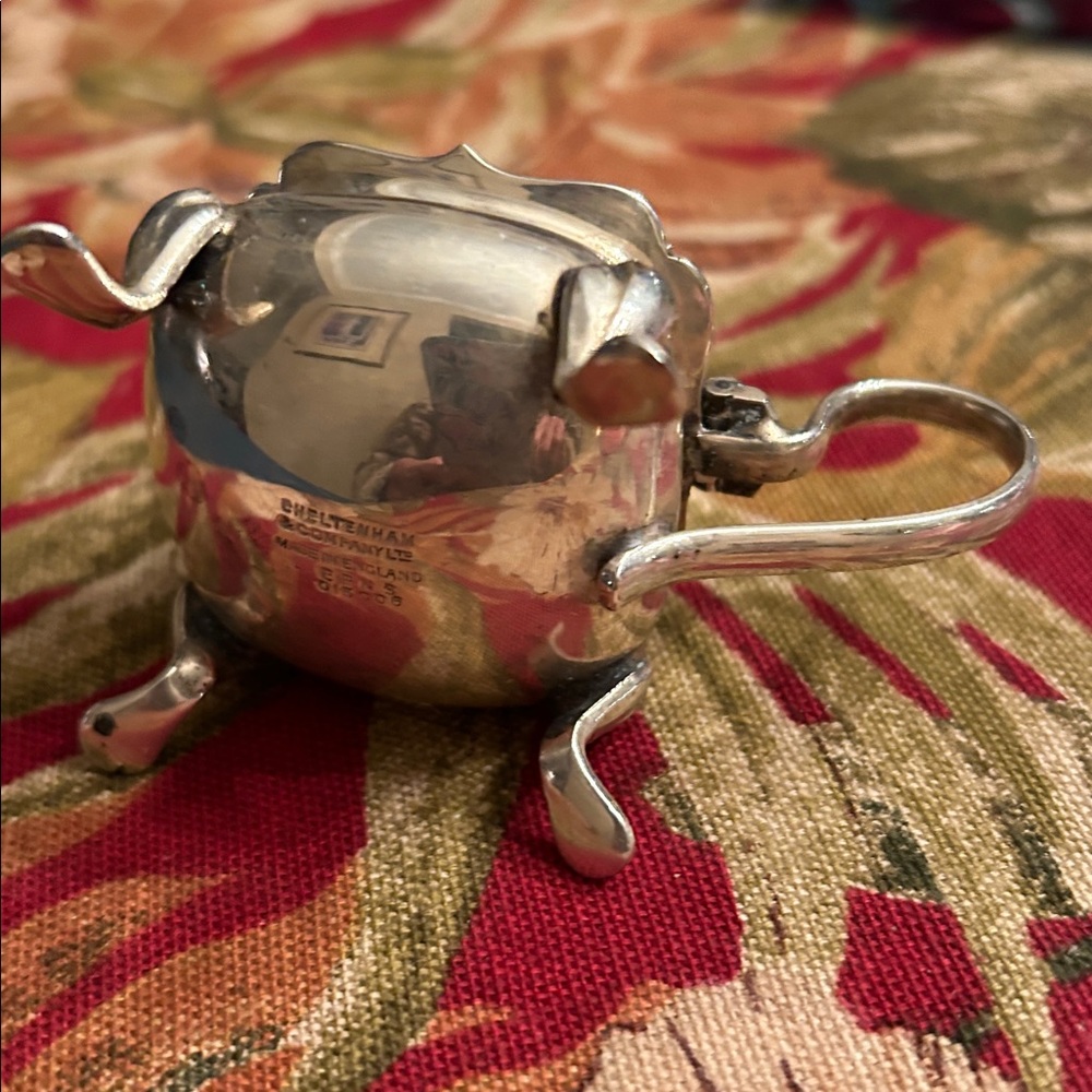 Cheltenham & Co Silver Salt Cellar with Lid- Vintage- Made in England - Picture 8 of 13